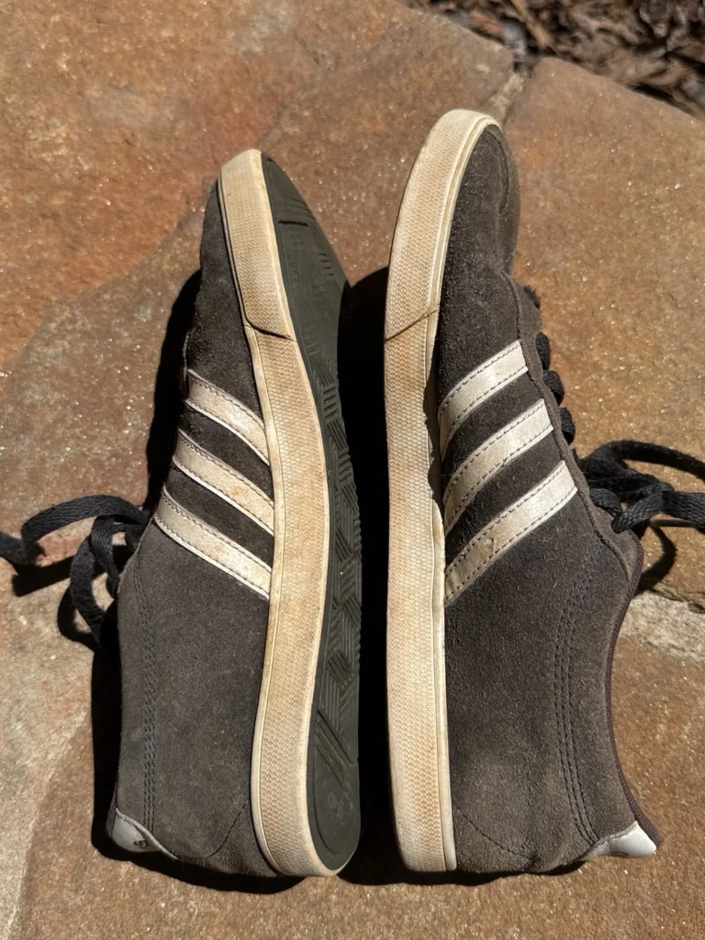 Adidas Neo Courtset AQ0258 Dark Gray Suede Sneakers US 7.5 Heavy Wear